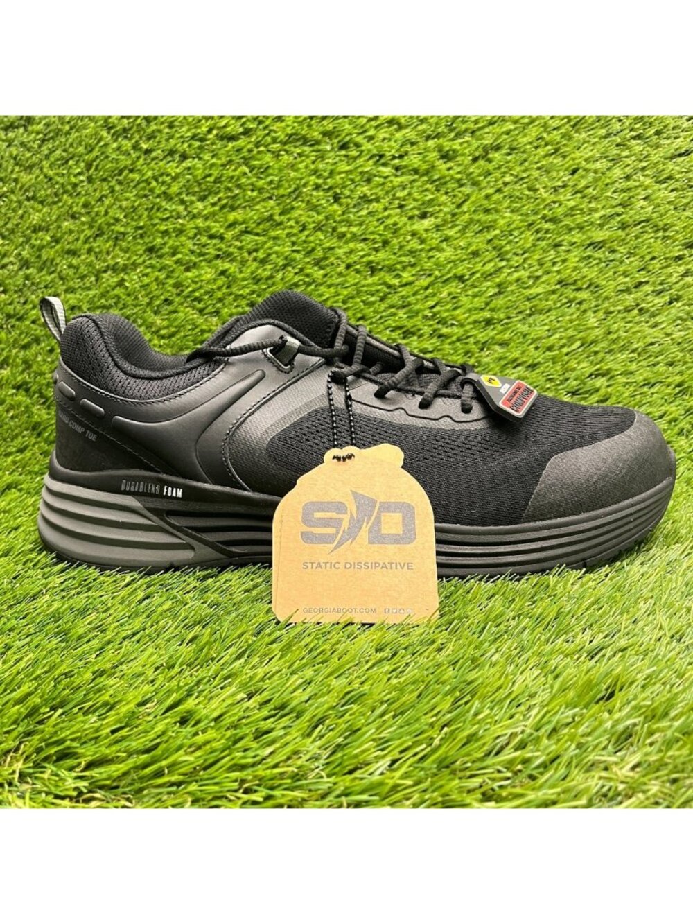 Georgia Boot DuraBlend Sport Mens Size 12 Black Composite Nano Toe Work Shoes